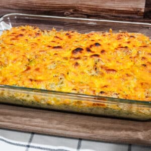 cheesy broccoli and wild rice casserole