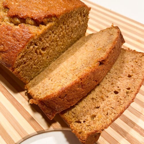 sliced pumpkin bread