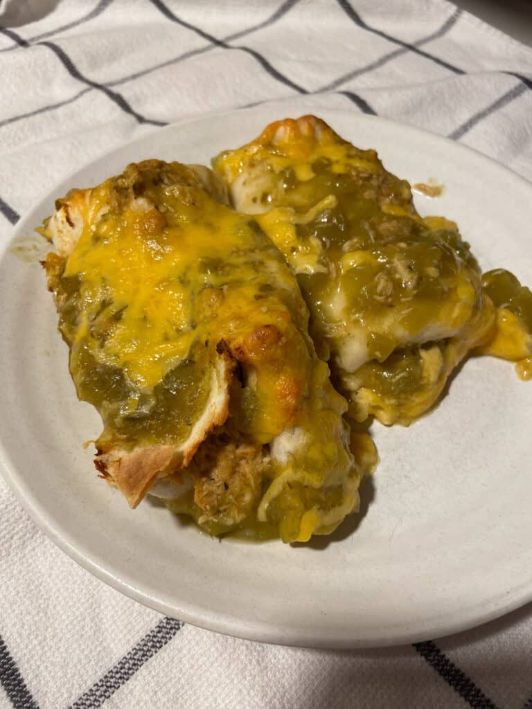 GREEN CHILI CHICKEN ENCHILADAS