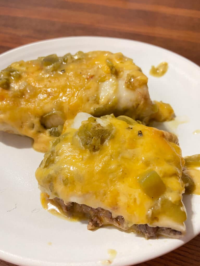 Green chili beef enchiladas