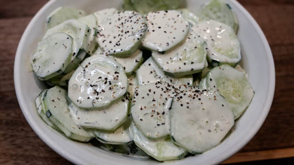 Mom's Fresh Cucumber Salad Recipe