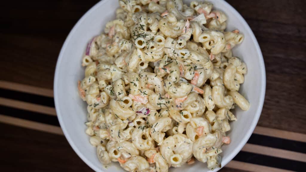 dill pickle macaroni pasta salad