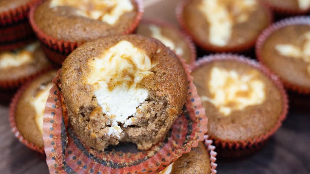 Pumpkin Cream Cheese Swirl Muffins