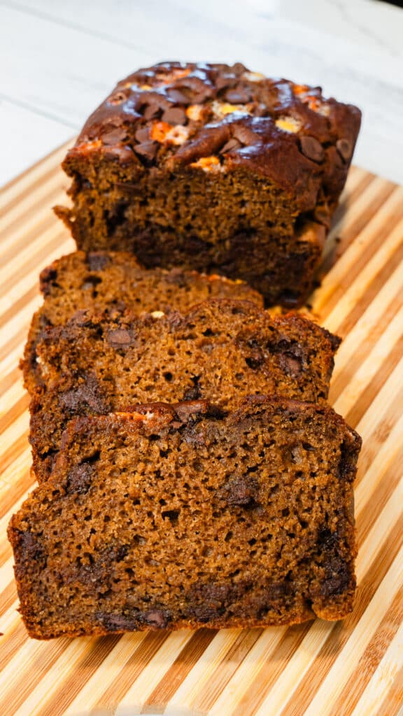 Greek Yogurt Chocolate Chip Pumpkin Bread