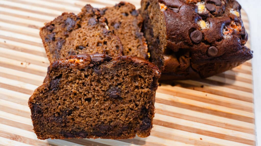 Greek Yogurt Chocolate Chip Pumpkin Bread