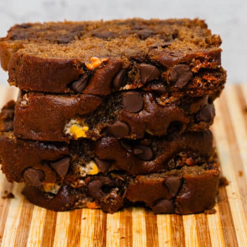 Greek Yogurt Chocolate Chip Pumpkin Bread