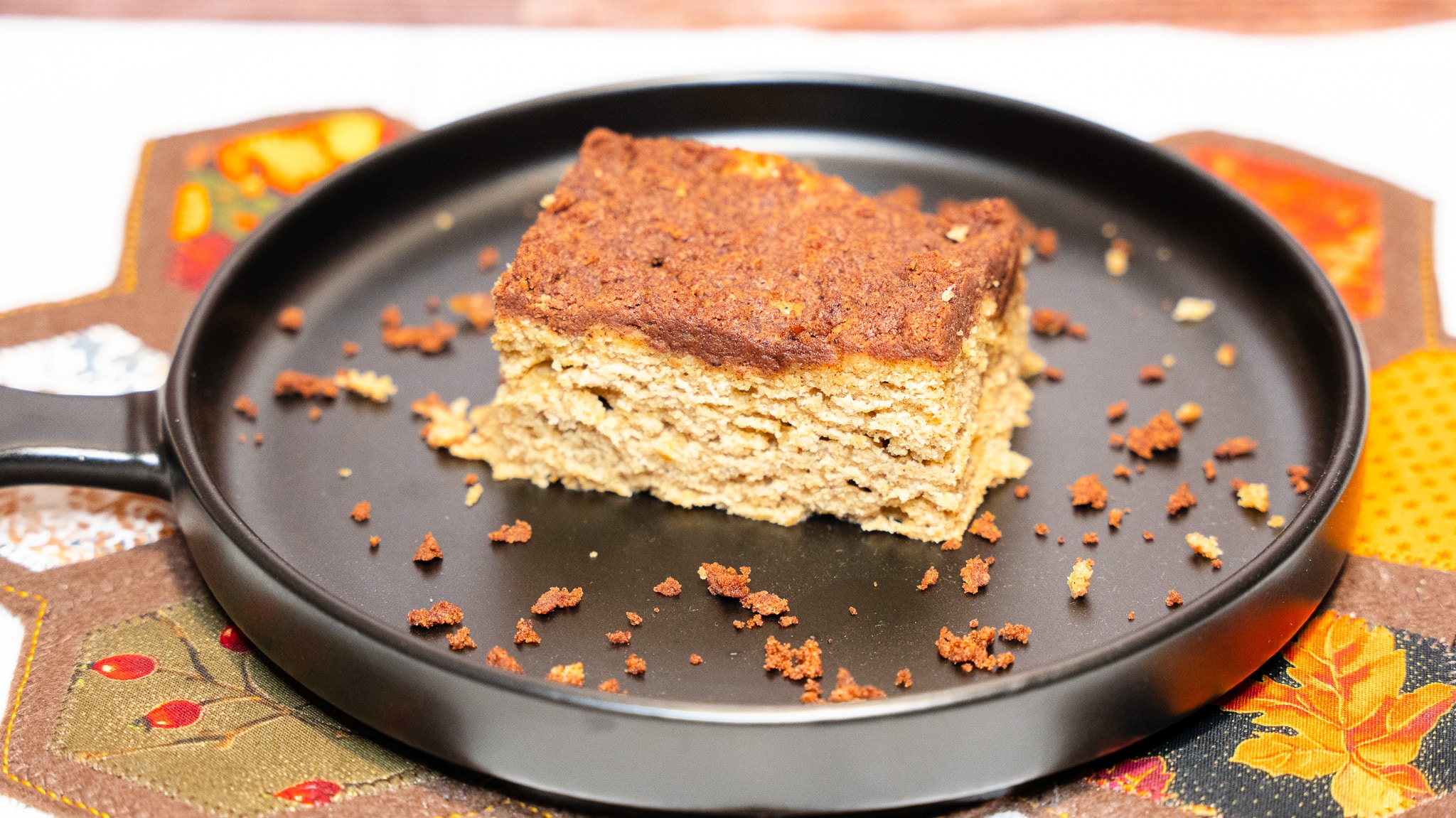 Pumpkin Spice Coffee cake with Crumb Topping (No Added Sugar)