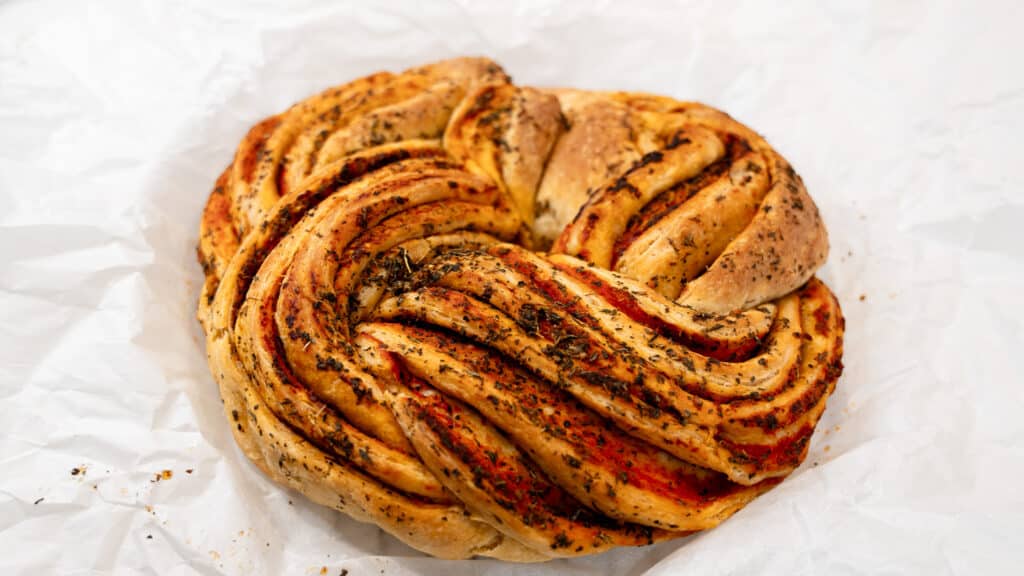 tomato basil sourdough wreath