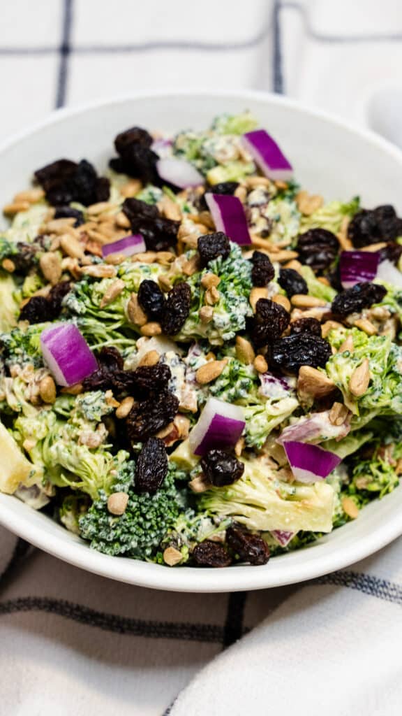 healthy broccoli bacon salad