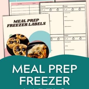 meal prep freezer labels template