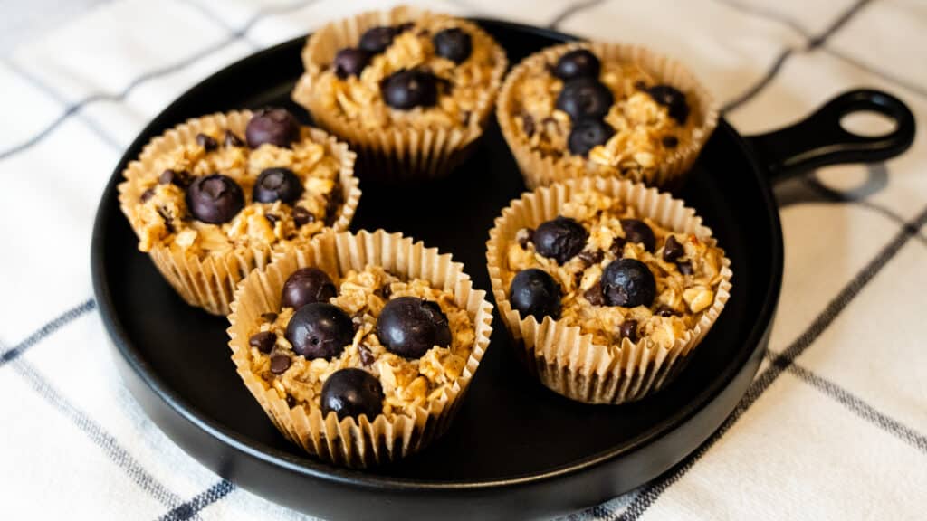 Chocolate Chip Greek Yogurt Oatmeal Muffins