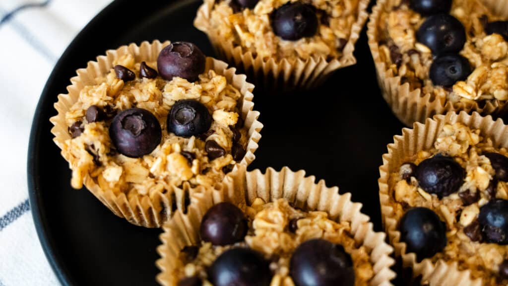 Chocolate Chip Greek Yogurt Oatmeal Muffins