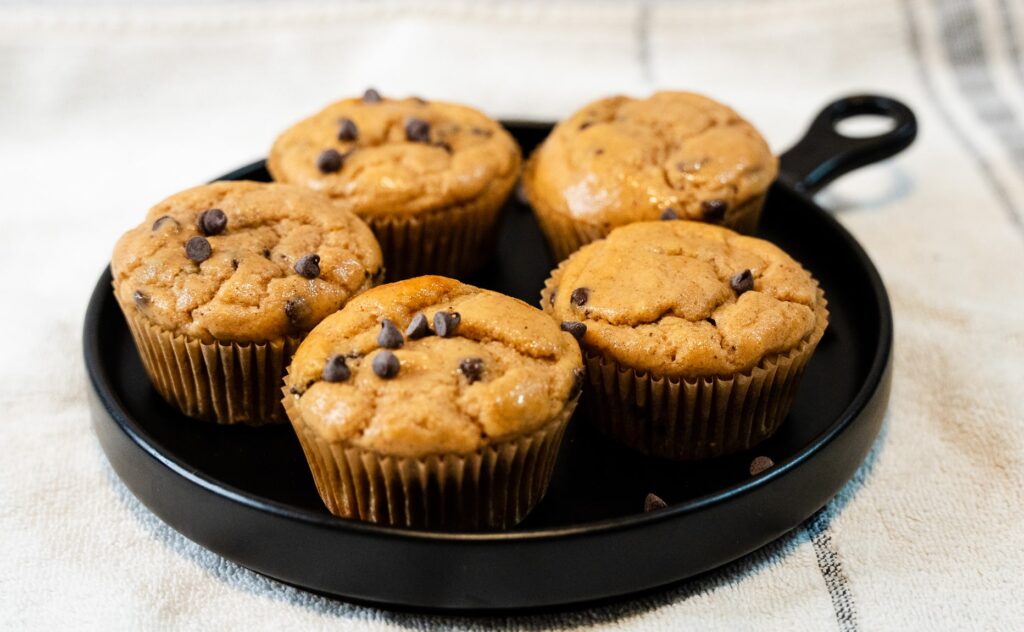chocolate chip banana pancake muffins