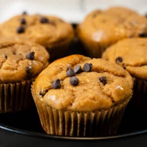 chocolate chip banana pancake muffins