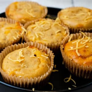 sausage and cheddar pancake muffins