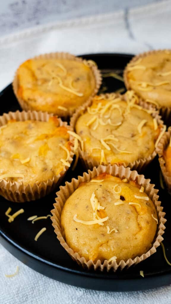 sausage and cheddar pancake muffins